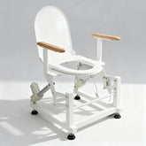 Single-Motor Electric Sit to Stand Lift Toilet Seat with Wooden Arms