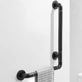 L Shaped Bathroom Non-Slip Shower Grab Bar for Elderly-16" x 24"