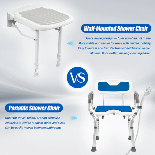 Wall-Mounted vs Portable Shower Chairs: Which One Is Right for You?