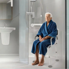 Heavy Duty Bathroom Shower Chair with Arms and Back