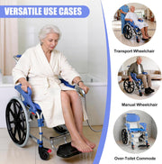 3-in-1 Shower Wheelchair & Commode Chair