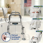 Swivel Shower Chair with Back And Arms