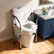 Adjustable 4.5″ Raised Toilet Seat with Arms and Legs