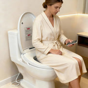Elongated Intelligent Electric Bidet Toilet Seat with Wireless Remote