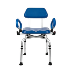 Non-Slip 360° Swivel Shower Chair with Hole And Arms