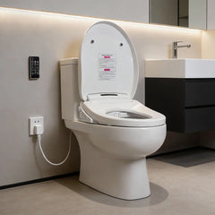 Elongated Intelligent Electric Bidet Toilet Seat with Wireless Remote