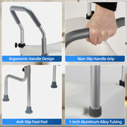 Adjustable 4.5″ Raised Toilet Seat with Arms and Legs