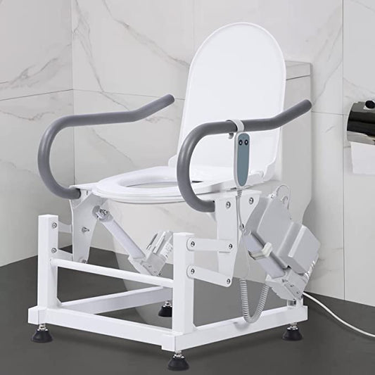 Electric Dual Motors Elevated Toilet Seat Lift with Handles