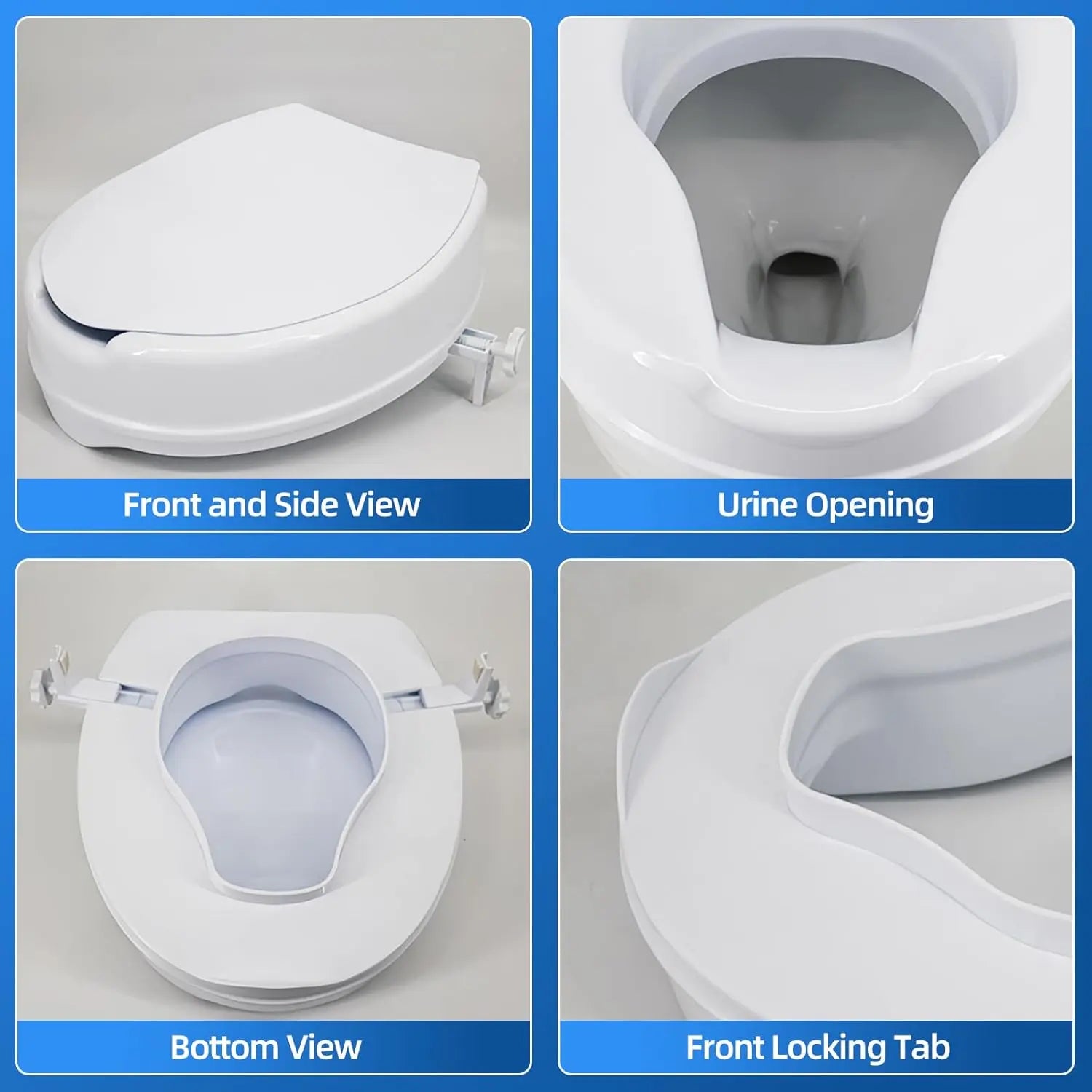 Raised Toilet Seat with Cover