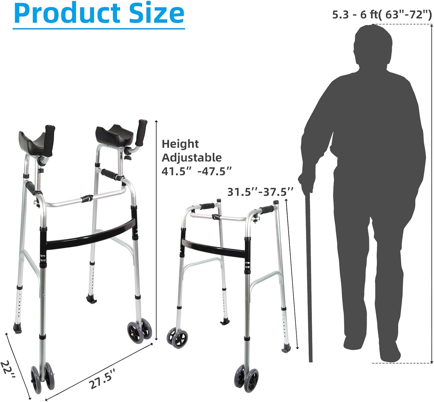 Foldable Stand Up Walker & Walker Bags