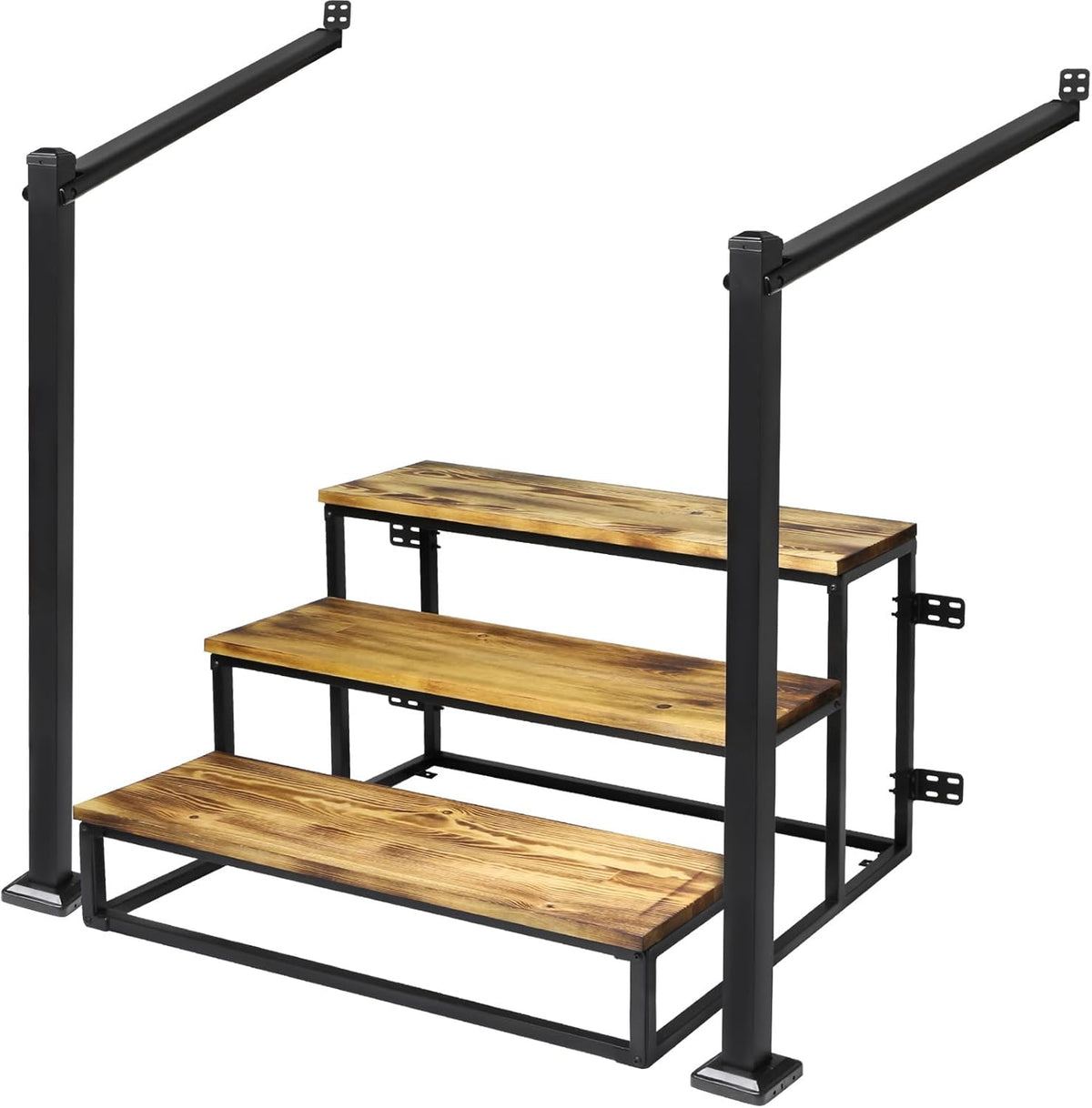 Versatile Prefab Multi-Step Outdoor Stairs with Handrails