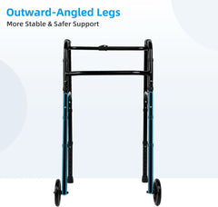 Black Lightweight Folding Walker with Wheels
