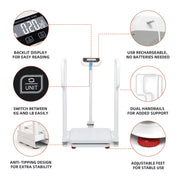 USB Rechargeable Scale for Clinics & Eldercare