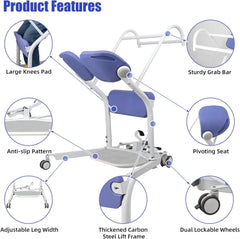 patient transfer device with labeled features on a white background