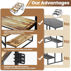 Versatile Prefab Multi-Step Outdoor Stairs with Landing