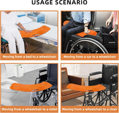 Transfer Board Patient Slide Assist Device for Transferring Patient from Wheelchair to Bed, Toilet, Bathtub, Car Reinforced ABS Sliding Boards Platform (31" x 8.3" x 0.5")