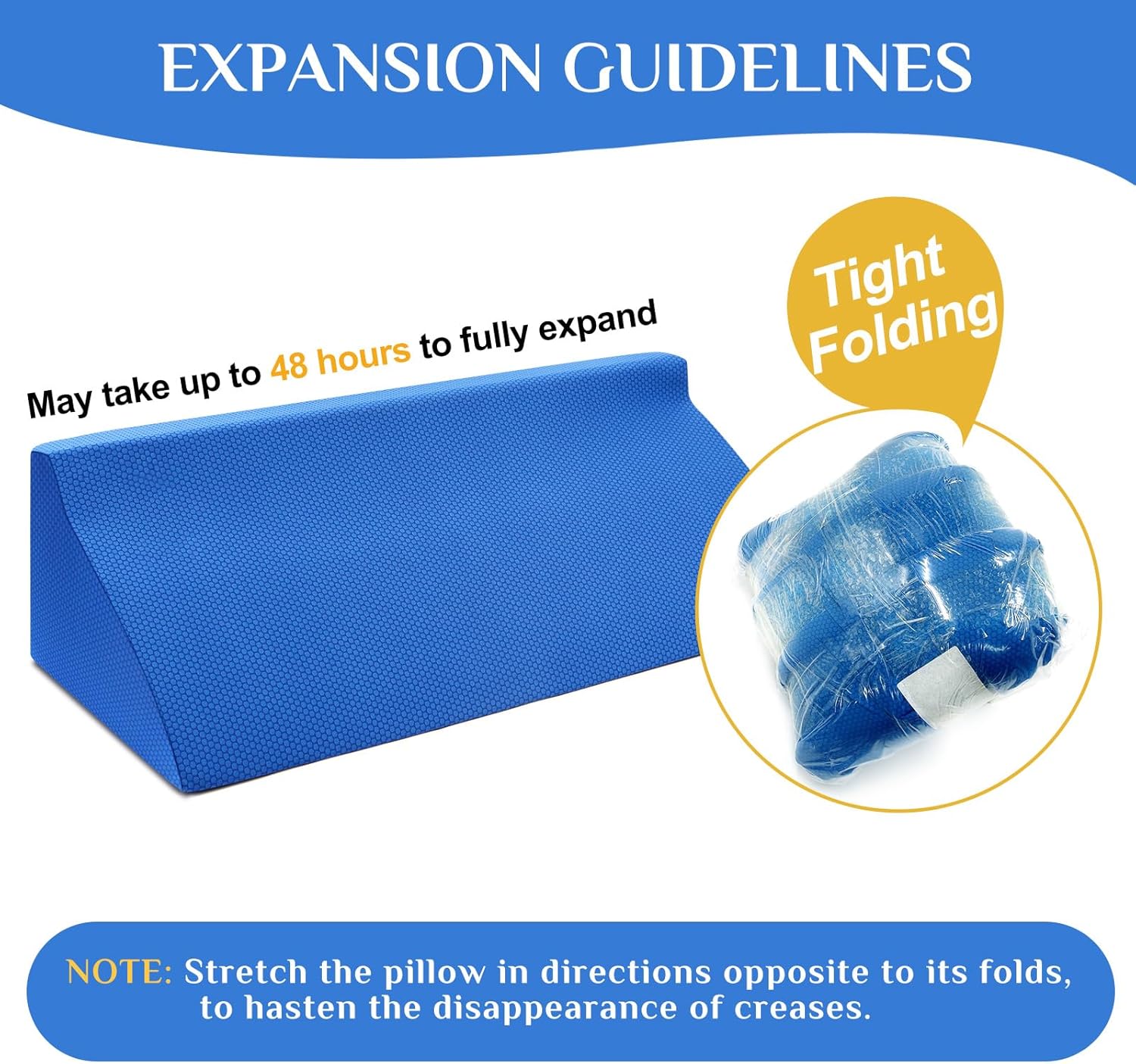 48"x40" Patient Transfer Sheets with Wedge Pillow for Side Sleepers