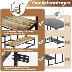 Versatile Prefab Multi-Step Outdoor Stairs with Handrails