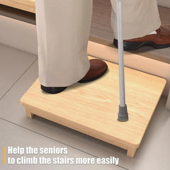 3.5" Wooden Half Step with Non-Slip Rubber Feet
