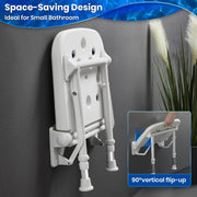 Wall Mounted Folding Shower Seat-White