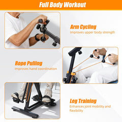 Folding Adjustable Arm and Leg Pedal Exerciser for Seniors