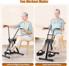 Folding Arm and Leg Pedal Exerciser, Adjustable Resistance, Bike Pedal Exerciser While Sitting Physical Therapy, with Anti-Slip & Shock Absorbing Sucker