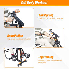 Arm and Leg Folding Pedal Exerciser for Senior, Adjustable Resistance, Physical Therapy, with Anti-Slip & Shock Absorbing Sucker