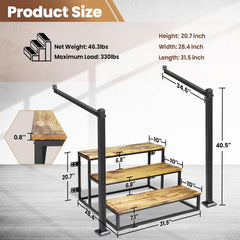 Versatile Prefab Multi-Step Outdoor Stairs with Handrails