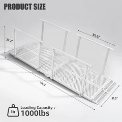 Foldable Heavy Duty Wheelchair Ramp with Handrails