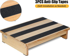 3.5" Wooden Half Step with Non-Slip Rubber Feet