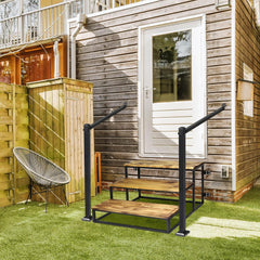 Versatile Prefab Multi-Step Outdoor Stairs with Handrails