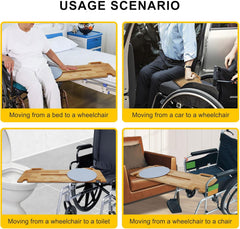 Transfer Board Patient Slide Assist Device for Transferring Patient from Wheelchair to Bed, Toilet, Bathtub, Car Wooden Sliding Boards Platform (33" x 12 x 0.8")