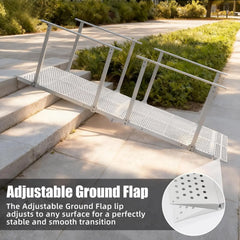 Foldable Heavy Duty Wheelchair Ramp with Handrails