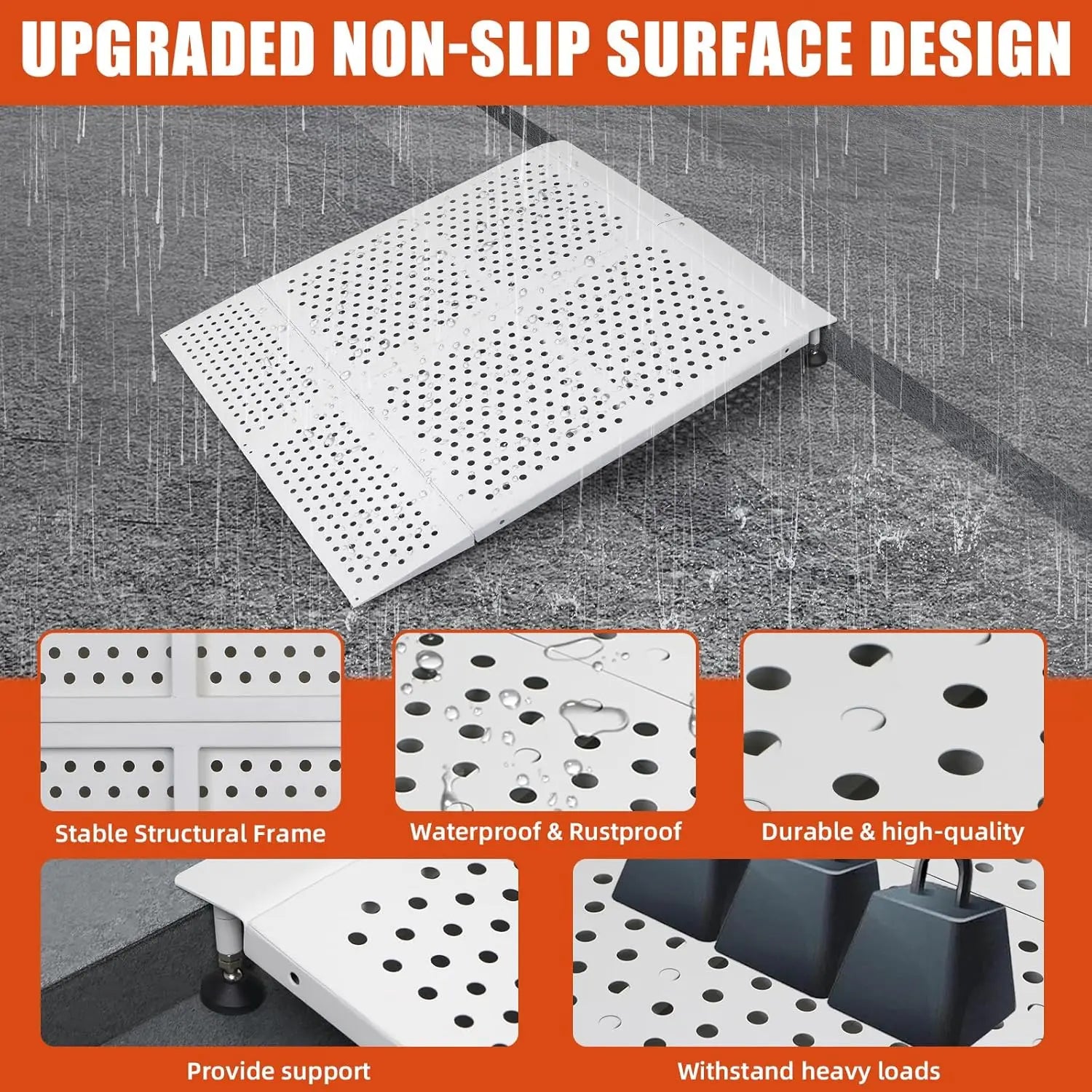 Carbon Steel Door Threshold Ramp for Wheelchair & Doorways