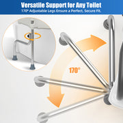 Adjustable 4.5″ Raised Toilet Seat with Arms and Legs