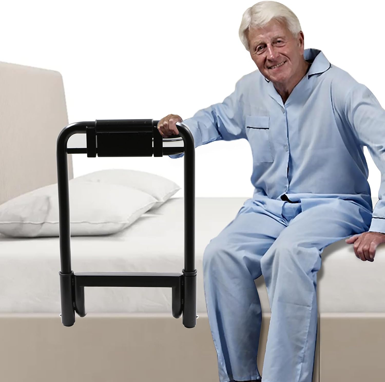 Adjustable Bed Rails for Seniors with Foldable Table