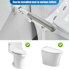 Wall to Floor Grab Bar for Elderly and Handicap - Secure Bathroom Aid - Living Caring