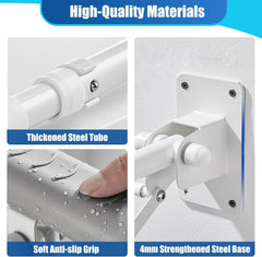 Foldable Safety Grab Bar for Bathrooms - Anti-Slip Rubber Cushion - Living Caring