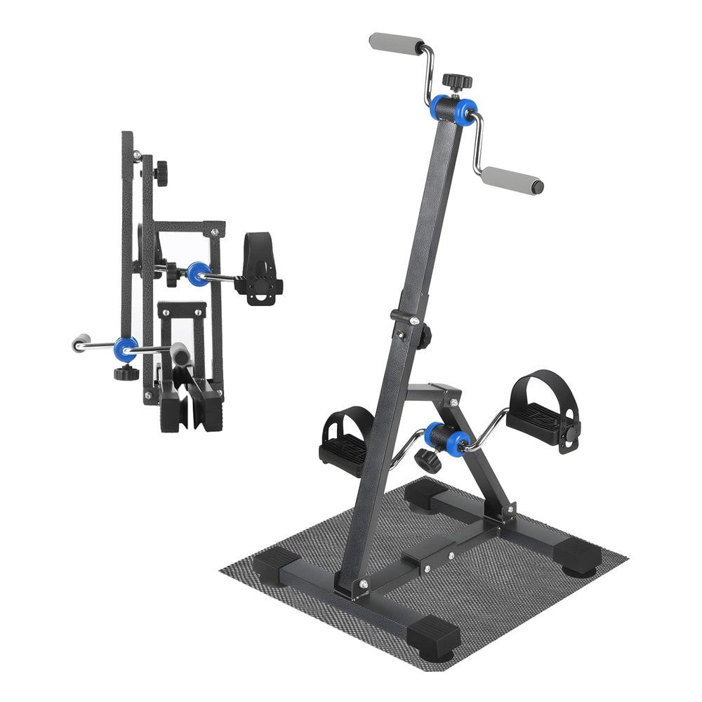 Arm and Leg Folding Pedal Exerciser, Adjustable Resistance, Bike Pedal Exerciser While Sitting Physical Therapy, with Anti-Slip & Shock Absorbing Sucker