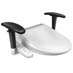 Bidet Toilet Seat for Seniors - Electric Bidet Toilet Seat with Arms, Dryer and Warm Water, Temperature-Controlled Wash, Smart Touch Panel, Nightlight, Slow Close, Best Bidet for Elderly