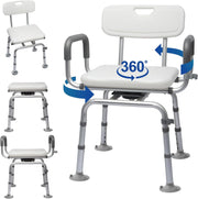 Swivel Shower Chair with Back And Arms