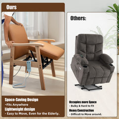 Luxury Leather Power Heavy Duty Lift Chair for Seniors