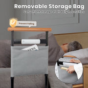 Adjustable Bed Safety Rail with Motion Sensor Night Light & Storage Pocket