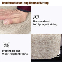 Chair cushion with thickened and soft sponge padding and breathable fabric, suitable for long hours of sitting.