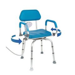 Non-Slip 360° Swivel Shower Chair with Hole And Arms
