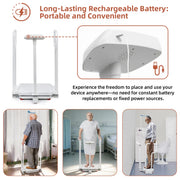 Portable USB rechargeable scale for clinics and eldercare with long-lasting battery and dual support handrails