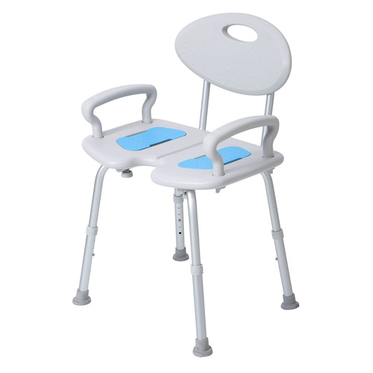 Widened Shower Seat, Height Adjustable, Heavy Duty 350lbs Weight Capacity