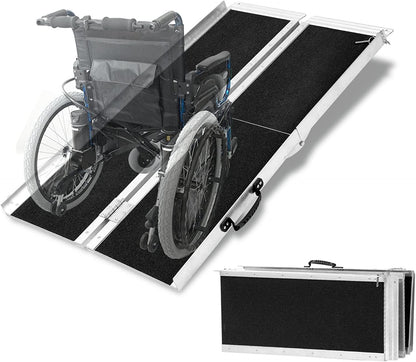 Multi Fold Anti-Slip Portable  Aluminum Ramps for Wheelchairs